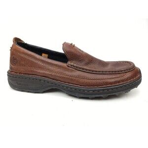 Timberland Pebbled Leather Slip On Loafer Shoe Mens Size 9 Brown 79504